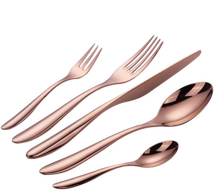 Luxury Rose Gold and Copper Plated Flatware