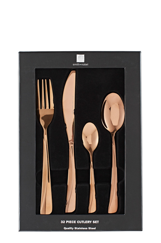 Stain Finishing Rose Gold Cutlery Set 56pc