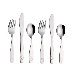 WJF409 Deer Pattern Children Spoon and Fork Cutlery