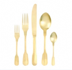 Satin Finish Stainless Steel Copper Cutlery Set 20pcs