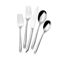 Forged 5pc gold titanium coating silverware set