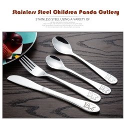 Stainless Steel 18/10 Fork and Spoon Kids Cutlery Set 4pc