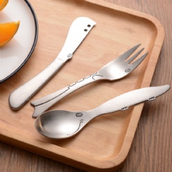 3pcs hippo design children cutlery set