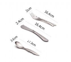 3pcs hippo design children cutlery set
