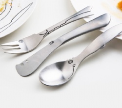3pcs hippo design children cutlery set