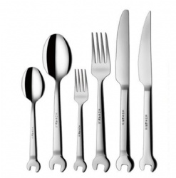 DIY Tools Wrenchware Cutlery Wrench Shape Handle Flatware Fork and Spoon Set