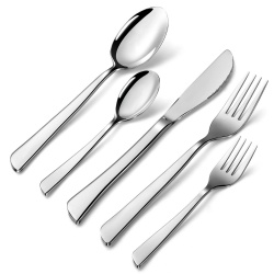 Itlay Curved Design Silver Cutlery Set