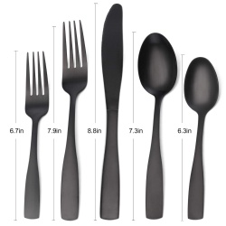 USA 20 Piece Cutlery Set Matte Black