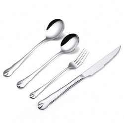 Water Drop Design Silverware Set