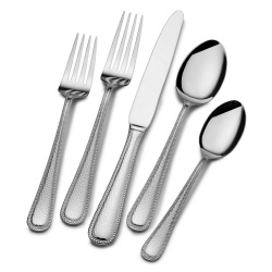 Peal Design 45pc Gold Flatware
