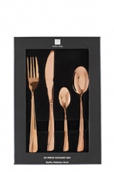 Stain Finishing Rose Gold Cutlery Set 56pc