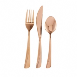 Stain Finishing Rose Gold Cutlery Set 56pc