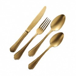 Vintage Stone Washed Gold Cutlery Set